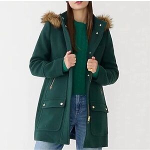 JCrew Nello Gori wool coat - dark green